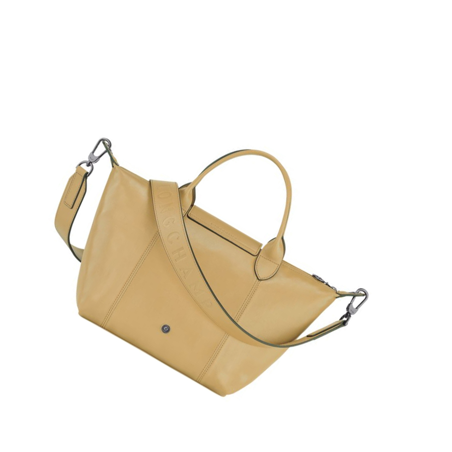 Torebki Damskie Longchamp Le Pliage Cuir S Beżowe | PL-532ABRK