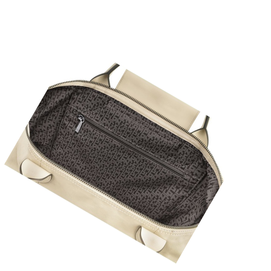 Torebki Damskie Longchamp Le Pliage Cuir S Beżowe | PL-547TMZU