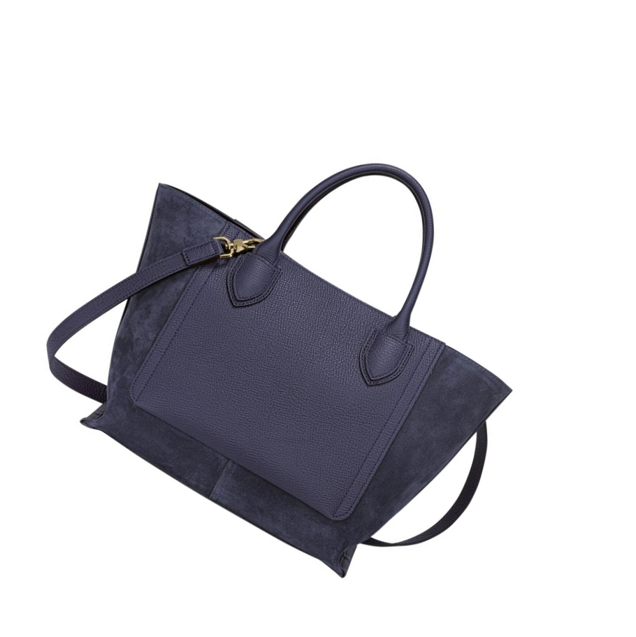 Torebki Damskie Longchamp Mailbox M Granatowe | PL-378UGAC