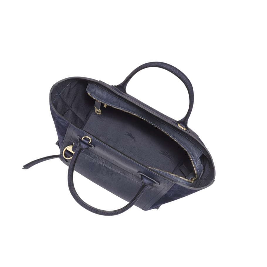 Torebki Damskie Longchamp Mailbox M Granatowe | PL-378UGAC