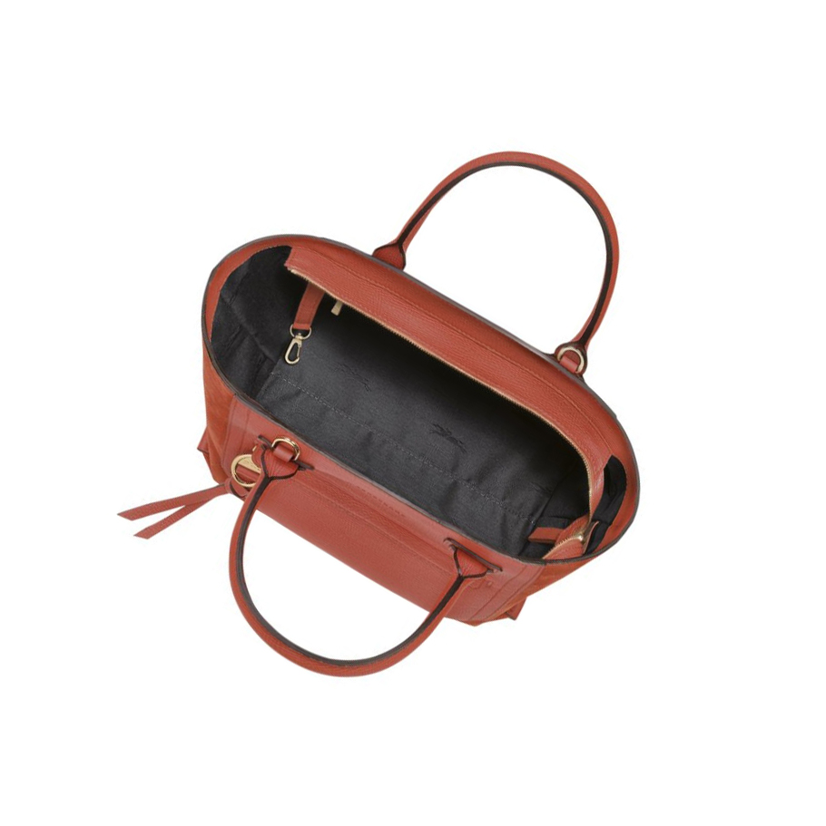 Torebki Damskie Longchamp Mailbox M Pomarańczowe | PL-924MAUE