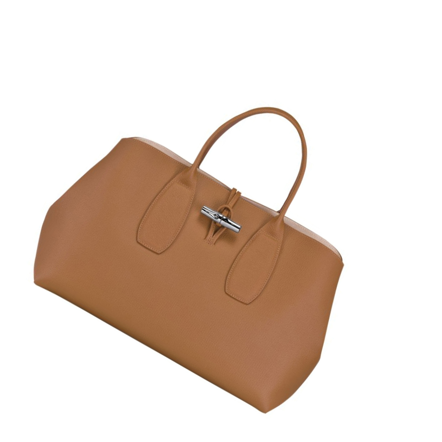 Torebki Damskie Longchamp Roseau L Beżowe | PL-275GDLS