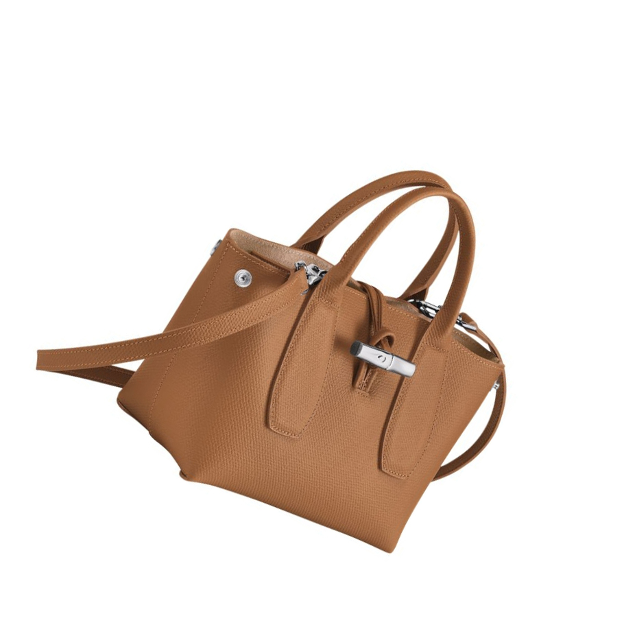 Torebki Damskie Longchamp Roseau S Beżowe | PL-587XASO