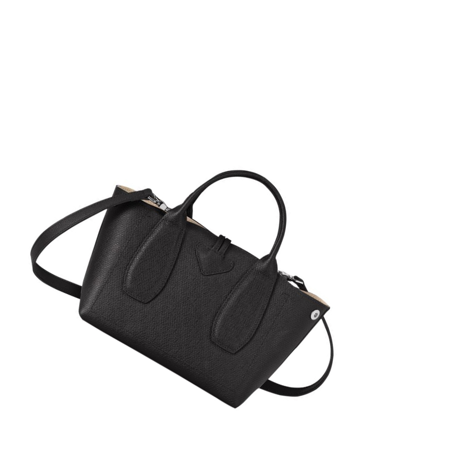 Torebki Damskie Longchamp Roseau S Czarne | PL-079PBVN