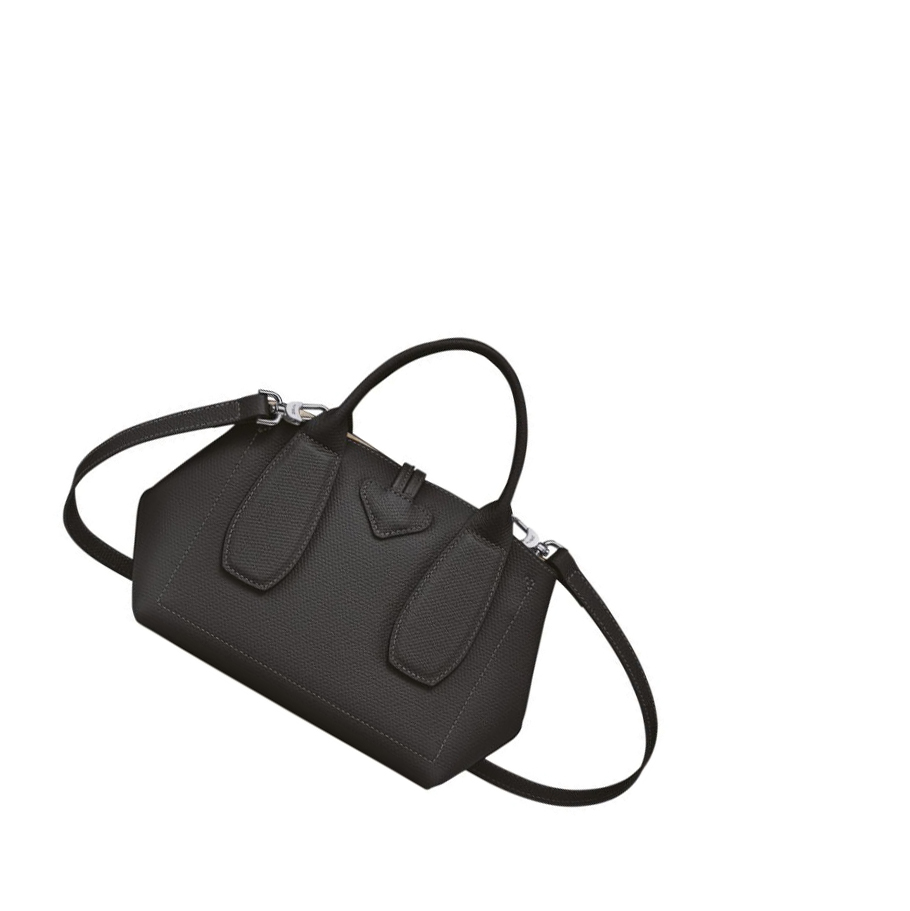 Torebki Damskie Longchamp Roseau S Czarne | PL-079PBVN