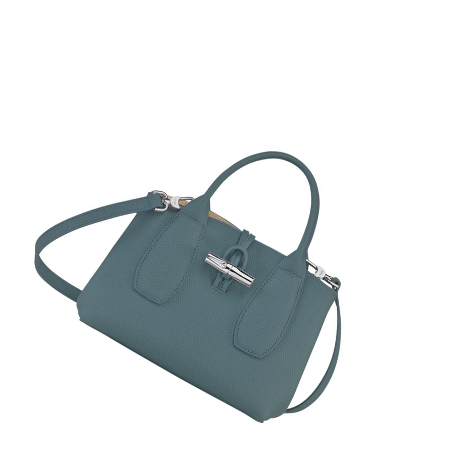 Torebki Damskie Longchamp Roseau S Niebieskie | PL-358OLKB