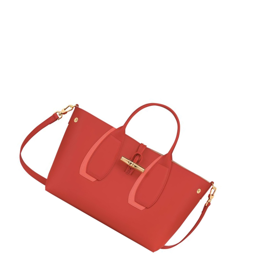 Torebki Damskie Longchamp Roseau Shadow M Różowe | PL-016TQUM