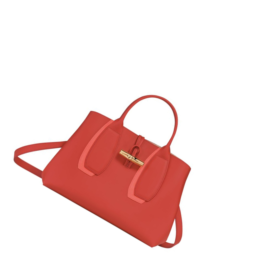 Torebki Damskie Longchamp Roseau Shadow M Różowe | PL-016TQUM