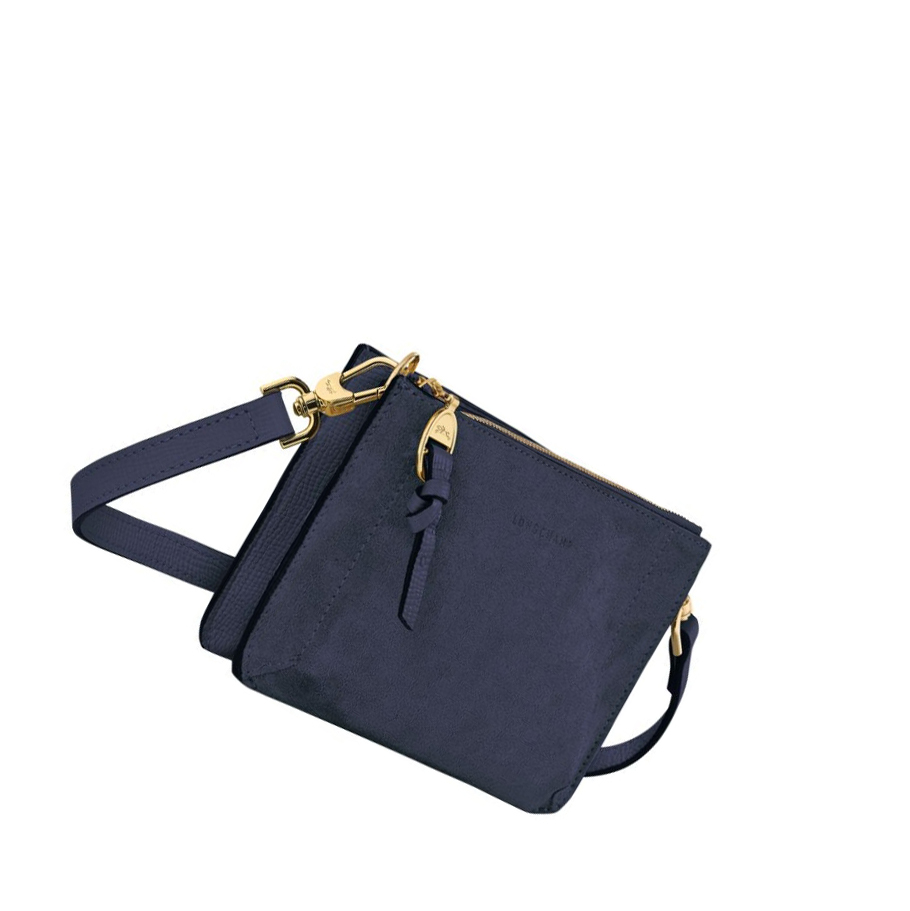 Zapinaj Portfele Damskie Longchamp Mailbox Soft Granatowe | PL-346ZAHK