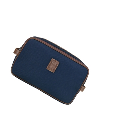 Kosmetyczki Damskie Longchamp Boxford Granatowe | PL-782EWBQ