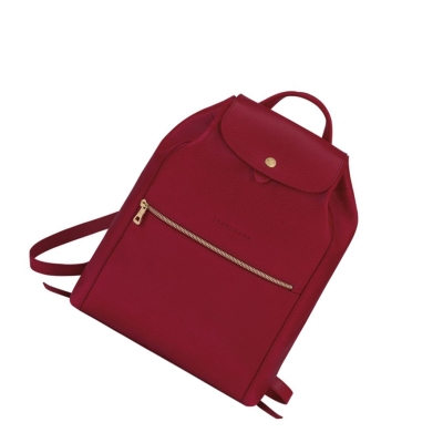 Plecaki Damskie Longchamp Le Foulonné Czerwone | PL-143ROFU