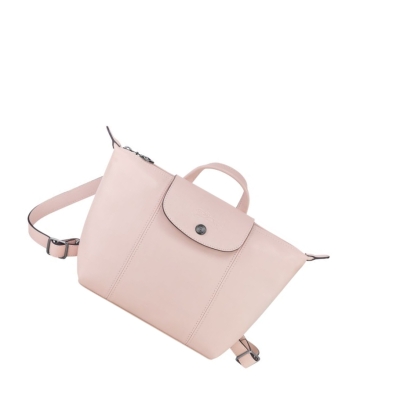 Plecaki Damskie Longchamp Le Pliage Cuir Różowe | PL-512CIYO