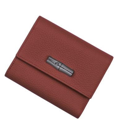 Portfele Damskie Longchamp Roseau Essential Brązowe | PL-784PECN