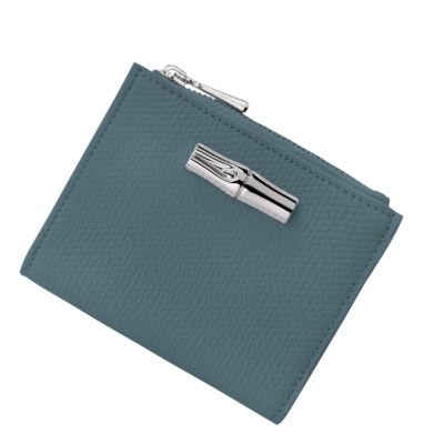 Portfele Damskie Longchamp Roseau Niebieskie | PL-241SLBR