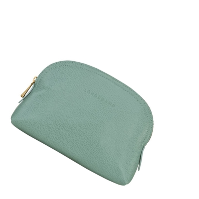 Pouches Damskie Longchamp Le Foulonné Niebieskie | PL-486MIRG