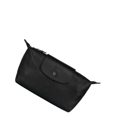 Pouches Damskie Longchamp Le Pliage Cuir Czarne | PL-847MOBA