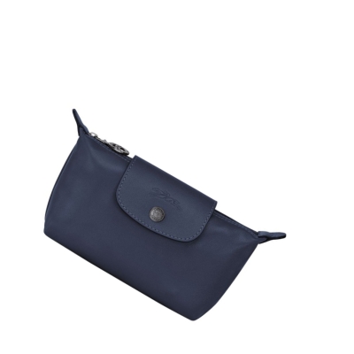 Pouches Damskie Longchamp Le Pliage Cuir Granatowe | PL-941UNZL