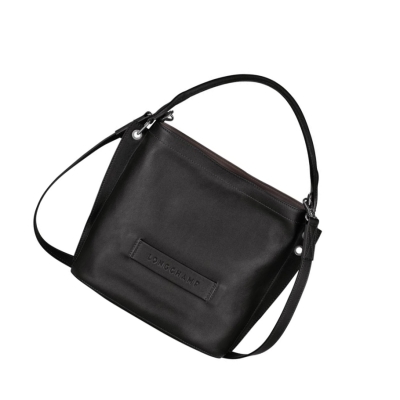 Torba Crossbody Damskie Longchamp 3D Czarne | PL-564NEIT