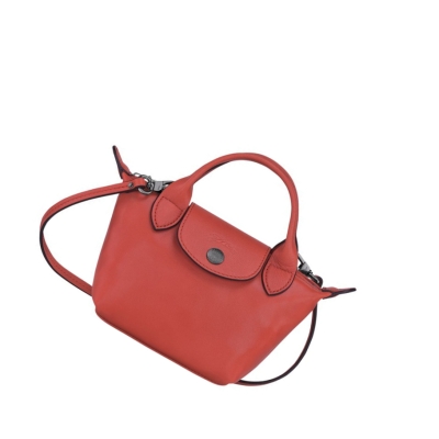 Torba Crossbody Damskie Longchamp Le Pliage Cuir Czerwone | PL-821MWLF