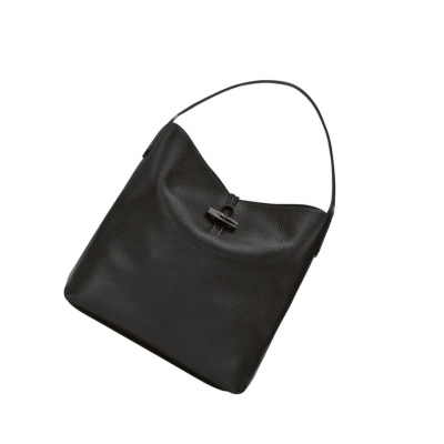 Torby Przez Ramię Damskie Longchamp Roseau Essential Czarne | PL-263EZFR