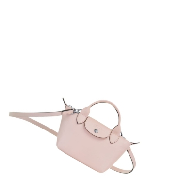 Torebki Damskie Longchamp Le Pliage Cuir XS Różowe | PL-460FIVX