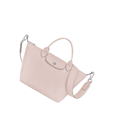 Torebki Damskie Longchamp Le Pliage Cuir S Różowe | PL-687SREI