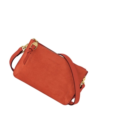 Zapinaj Portfele Damskie Longchamp Mailbox Soft Pomarańczowe | PL-518TZSU